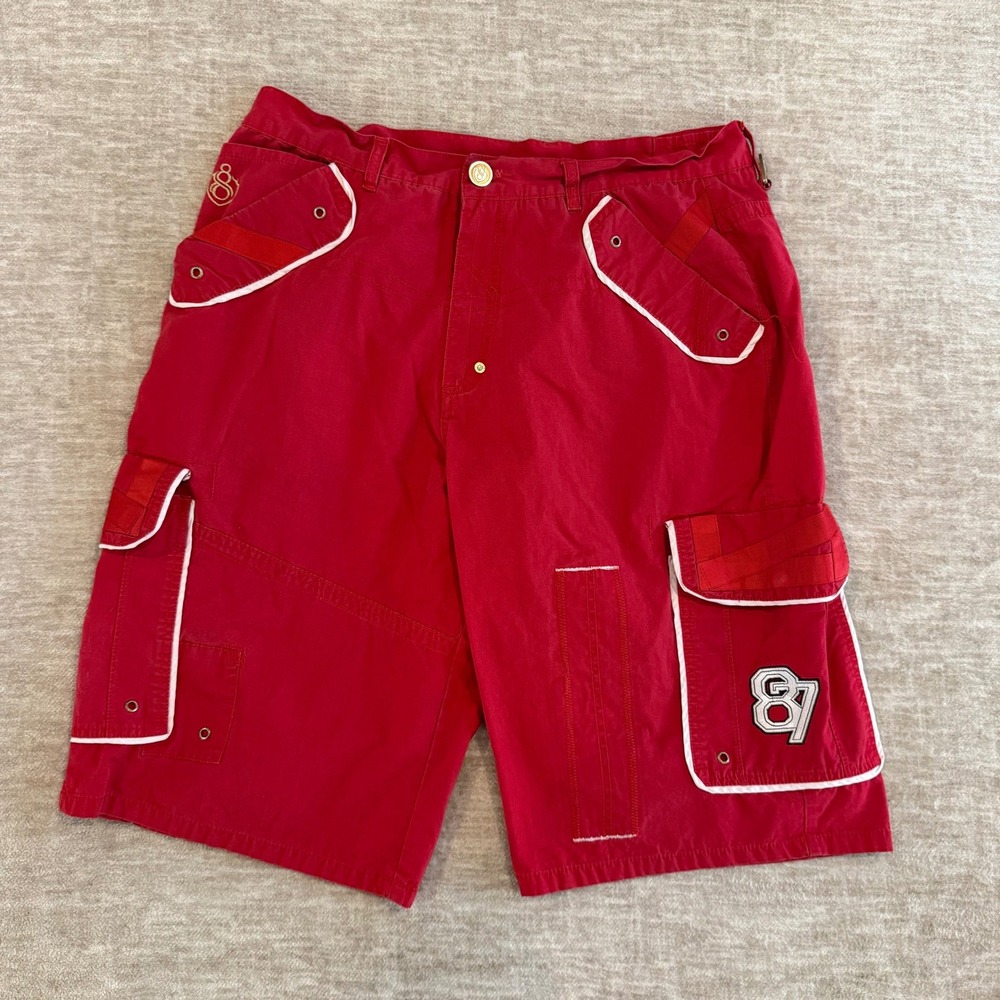 Eight 732 Red Cargo‎ Shorts Casual Activewear Pockets Mens Size 40 15.5" Inseam